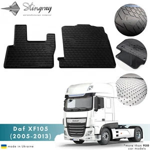 Car Floor Mats for Daf XF105 2005-2013 All Weather Rubber Set of 2 pcs - Picture 1 of 16