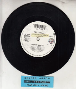 ROD STEWART Broken Arrow 7" 45 rpm vinyl record + juke box title strip - Picture 1 of 2