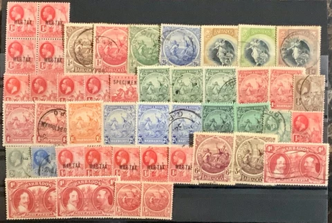 Barbados #SG170//SG247 Mint/Used CV£450.00 1910-1936 KGV Collection on Pages Cover