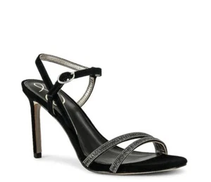 Sam Edelman Daisie Embellished Suede Sandal Black US Women's 10.5 M NIB - Picture 1 of 6