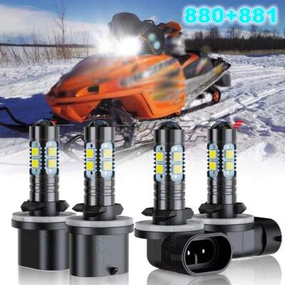 For Arctic Cat M1000 2007-2011 100W LED Headlights Combo Bulbs High Low Beam kit - Image 1 of 4