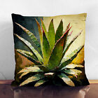 Plump Cushion Aloe Vera Palette Knife No.2 Scatter Throw Pillow Cover Filled