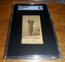 1887 N172 Old Judge Baseball Card THOMAS BURNS BROOKLYN TROLLEY DODGERS SGC 3 VG
