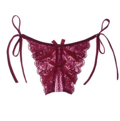 Sexy Women Lace Thong G-string Panties Lingerie Underwear Crotchles T-back USA - Image 1 of 4