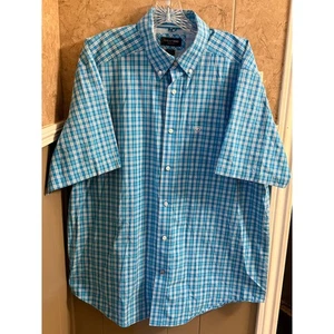 Camicia Ariat serie Pro a quadri manica corta con bottoni uomo XL turchese a quadri - Foto 1 di 3