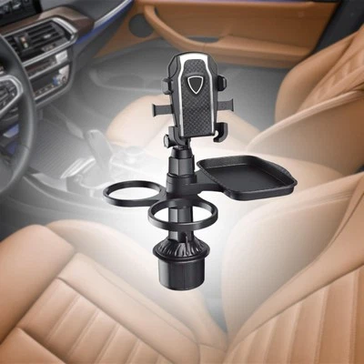 4 in 1 Car Cup Holder Phone Mount with Food Tray Detachable Tray for Car's Cup - image 1 of 4