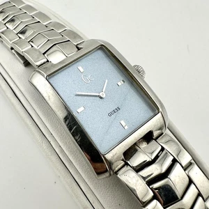 Guess Collection GC1000 Watch Mens 29mm Rectangular Blue Dial 7.8" - New Battery - Picture 1 of 17