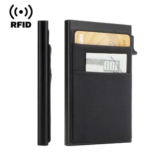 For Men Pop Up Minimalist Slim Blocking Wallet Men's Card Holder RFID Wallet - Picture 1 of 24