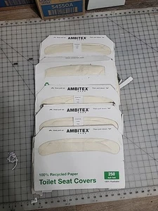 Ambitex Blanco 1/2 Medio Plegable Baño Inodoro Fundas 250 Hojas Lavables - Imagen 1 de 2