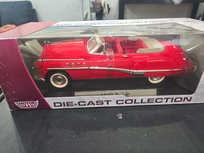 Motor Max 1949 Buick Convertible Die Cast Car Red 1:18 N.O.S Red  - Image 1 of 4