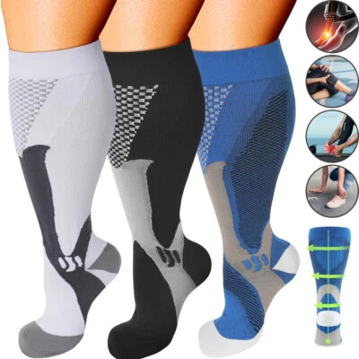 Kompressionsstrümpfe Stützstrümpfe Kompressionssocken Thrombosestrümpfe Sport DE - Bild 1 von 4