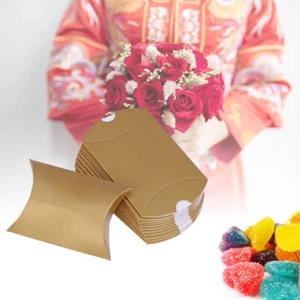 Treat Gift Boxes Organza Gift Bags Pillow Shaped Candy Box Party Favor Boxes - Picture 1 of 12