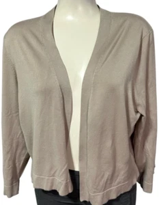 Tommy Hilfiger Women's Cardigan Size XL Beige Brown - Designer Luxury Christmas - Picture 1 of 8