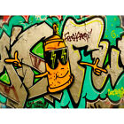 Photography Graffiti Mural Street Wall Happy Spray Can Canvas Art Print