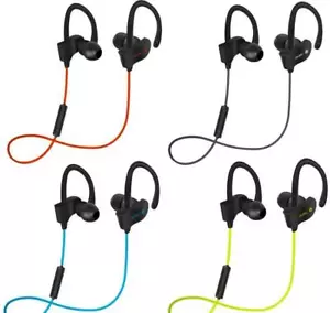 BLUETOOTH 4.1 HEADPHONES SPORT stereo earphones headset mic rechargeable running - Picture 1 of 14