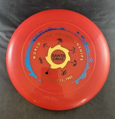Discraft Sky-Styler 1985 Campeonato Mundial de Disco Santa Cruz Raro 3 Colores Lámina Foto 1 de 4