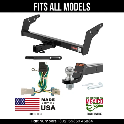 For 98-04 GMC Sonoma Trailer Hitch 4 Pin Wire 178" Ball Fits All Curt 4K 2" Tow - Imagem 1 de 4