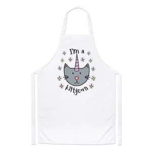 Luna I'm A Kittycorn Chefs Apron - Cat Unicorn Kitten Caticorn - Picture 1 of 1