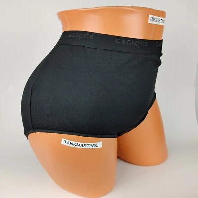 NUEVO CON ETIQUETAS BRAGUITA COMPLETA DE ALGODÓN LANE BRYANT CACIQUE PLUS 22/24 NEGRO SÓLIDO  Foto 1 de 4