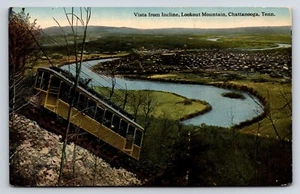 Postcard View From Incline, Lookout Mountain, Chattanooga, Tennessee, Railcar - Picture 1 of 2