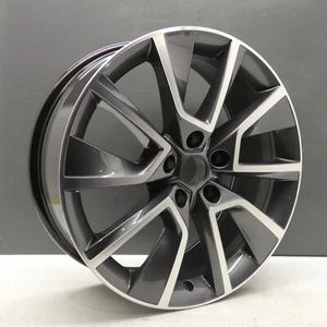 SKODA KAROQ GREY DIAMOND CUT ALLOY WHEEL RIM OEM 57A601025D HA7 GENUINE X1 - Picture 1 of 14