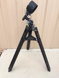Antique Wooden Telescope Tripod With Electric Equatorial Mount - Picture 1 of 10