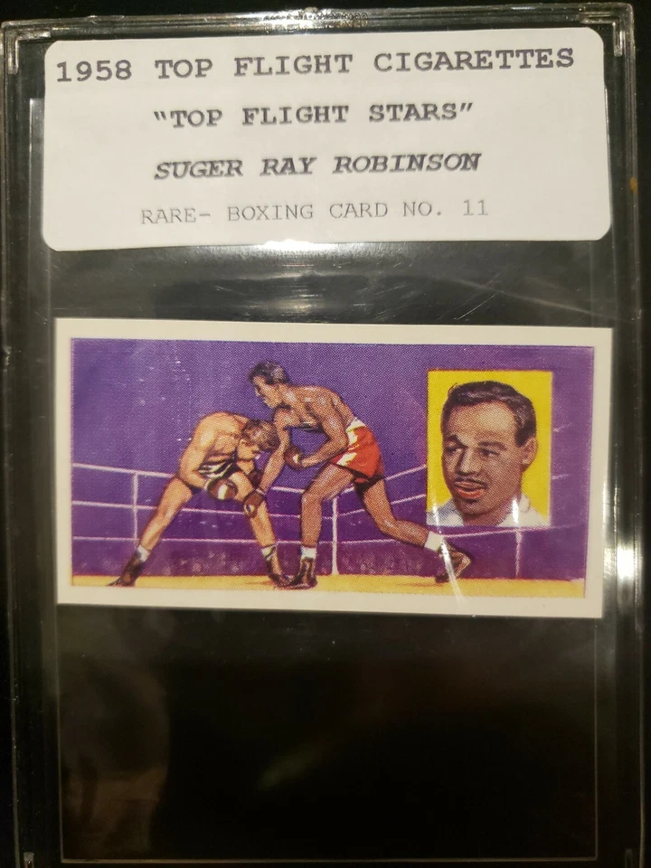 SUGAR RAY ROBINSON 1959 TOP FLIGH STAR ROOKIE RC #11 will grade 8 or 9 maybe 10 - Image 1 of 4