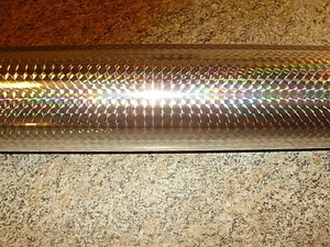 24" x 12" One Sheet SILVER 1/4" PRISM Holographic Adhesive Vinyl 17 Colors - Picture 1 of 1