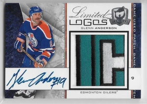 08/09 THE CUP LIMITED LOGOS AUTOGRAPH PATCH #LLGA Glenn Anderson #18/50 3CLR - Picture 1 of 1