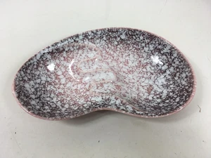 1950's Mid- Century Vintage Ashtray Dish Pink Brown White Made in USA and Marked - Picture 1 of 5