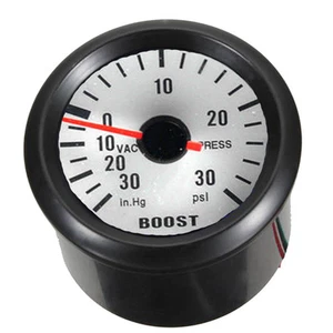 Black Shell 2" 52mm Car Universal LED Boost PSI Vacuum Gauge Meter - Picture 1 of 6