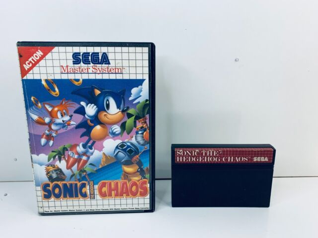 Sonic Chaos Master System na caixa com manual original