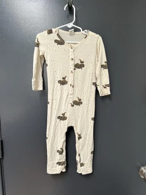 Kate Quinn Una Pieza Manatí Pierna Completa Crema Vida Marina Océano Bambú 18-24M Foto 1 de 4