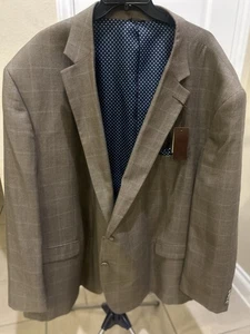 Oak Hill Mens Big & Tall Brown Sport Coat Blazer 6XLT  (66-68) NWT - Picture 1 of 10
