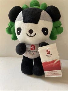 Pekín 2008 Juegos Olímpicos Panda Mascota Oso JingJing 10" Peluche Animal - Imagen 1 de 3
