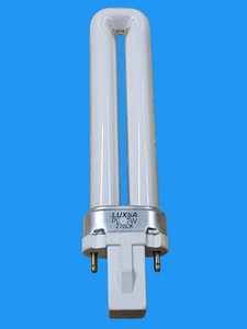 Bombilla de lámpara fluorescente G23 PL 7w Luxsa 240v 2700k 2 pines - Imagen 1 de 3
