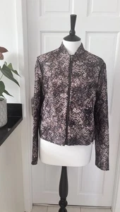 BNWT .. DOROTHEE SCHUMACHER .. Black Sparkly mix Zipped Jacket Sz 16 - Picture 1 of 13