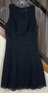 Ann Taylor Black Lined Lace Sleeveless Dress Women’s 0 - Picture 1 of 4