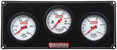 QuickCar 61-7012 3 Gauge Extreme Panel Oil Pressure Water Temp Fuel Pressure - Image 1 of 2