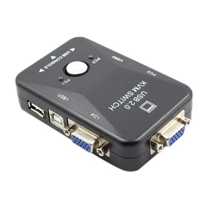 Kvm- 2-Port-Vga- USB 2.0 Kvm-Mausumschalter Tastatur 1920X1080 Box-Sharing-7740 - Bild 1 von 6