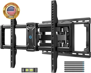 Full Motion TV Wall Mount for 42-85 Inch Flat Screen LED TV up to 132Lbs Swivel - Picture 1 of 7