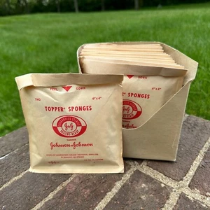 VTG Lot 1958 21 Johnson & Johnson Topper Sponges 4" x 4" Sterile Medical Supply - Picture 1 of 5
