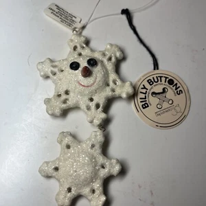 Department 56 Billy Buttons Double Snowflake 5" Christmas Ornament HTF NWT - Picture 1 of 5