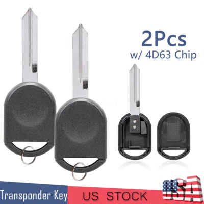 2 para Ford F150 F250 F350 2008-2011 chip de encendido coche llave transpondedor H92PT 4D63 Foto 1 de 4