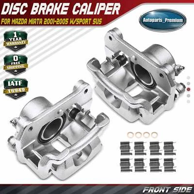 Par de pinzas de freno delanteras con soporte para Mazda Miata 2001 2002 2003 2004 2005 Foto 1 de 4