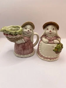Otagiri Vintage Stravagante Coniglietto Pasquale Coniglietto Creamer e Zucchero Set - Foto 1 di 10
