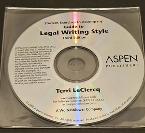 Guide To Legal Writing Style Third Edition, Student Exercises Cd 2004 - Picture 1 of 2