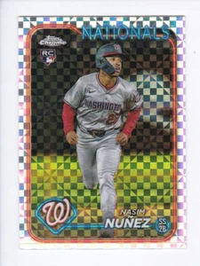 Tarjeta de novato 2024 Topps Chrome Update #USC173 NASIM NUNEZ RC Nationals X-FRACTOR - Imagen 1 de 2