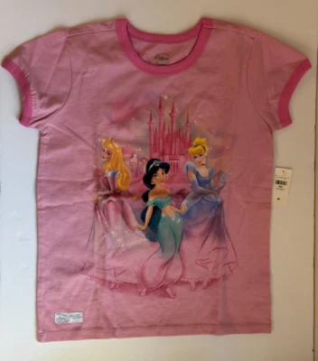 NWT Disney Store 3 Princess T Shirt Size M (7-8) 100% Cotton  Cinderella Jasmine - Image 1 of 3