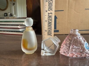 3 empty vintage perfume bottles, pink I.W Rice Japan, clear glass Japan, Estee - Picture 1 of 1